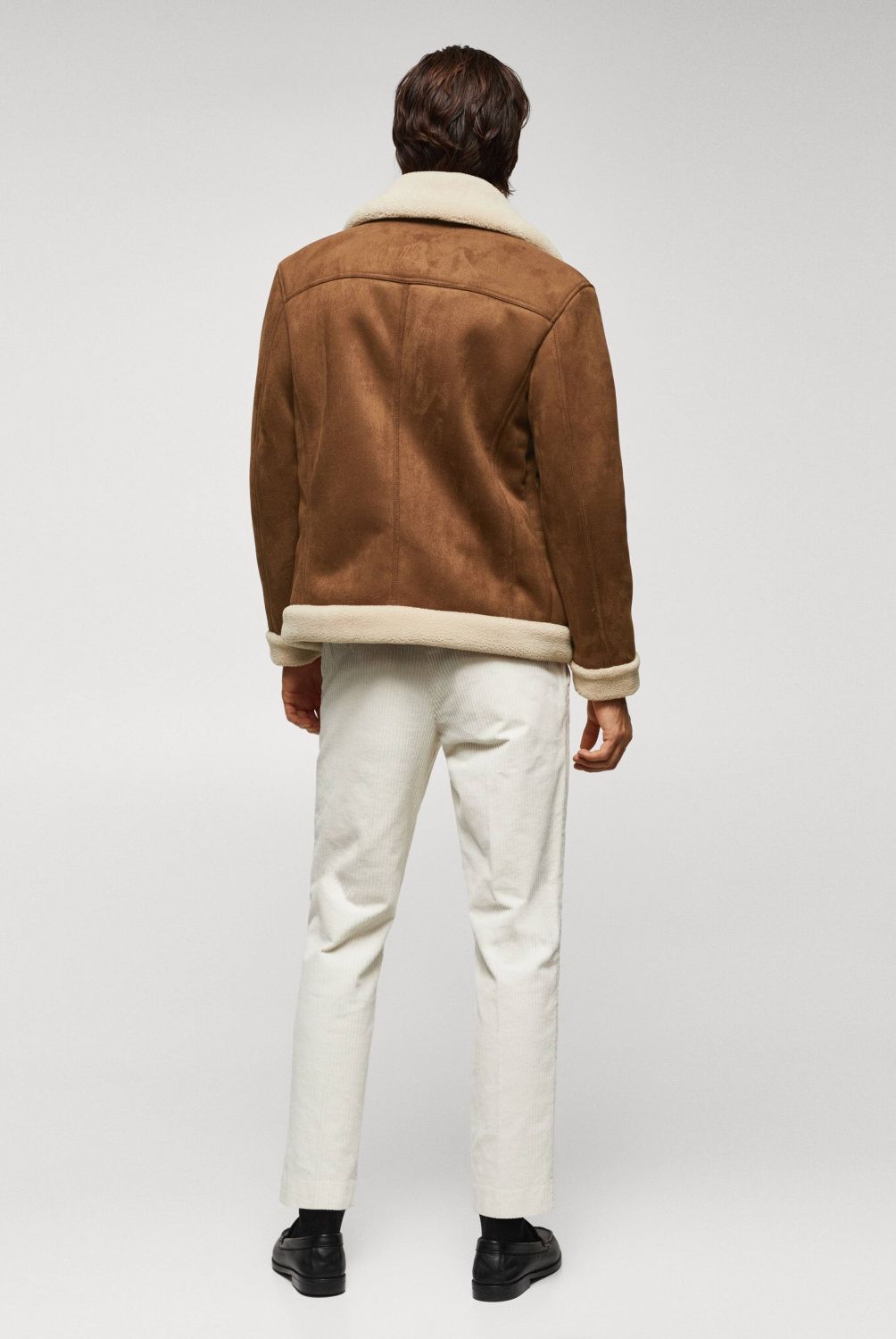 MANGO MAN - Chaqueta Doble Faz Efecto Ante Hombre Mango Man