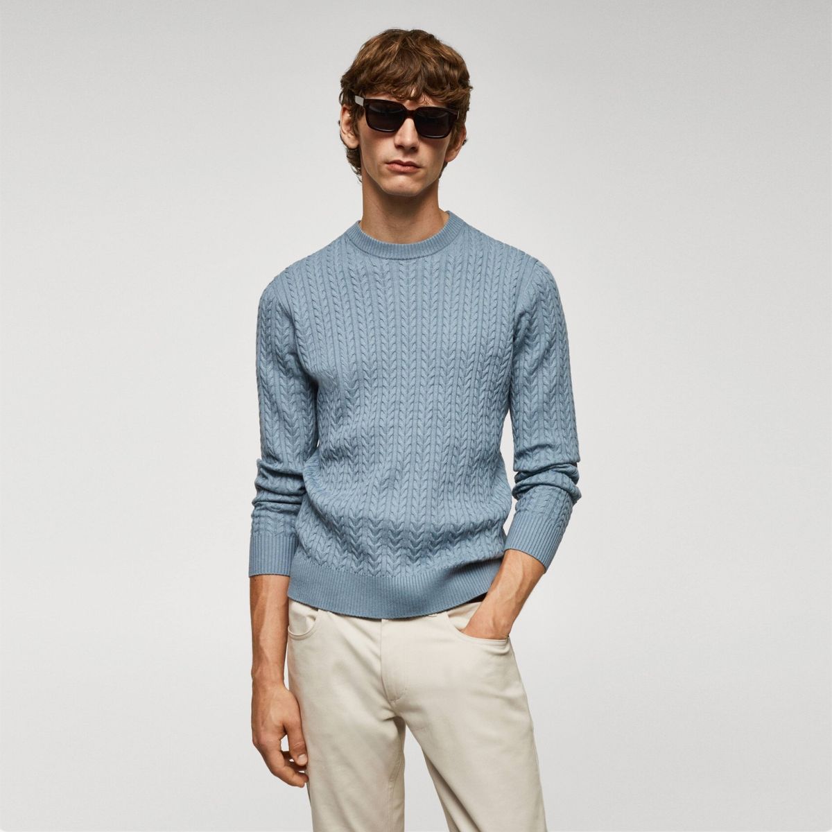 MANGO MAN - Sweater Algodón Trenzado Hombre Mango Man