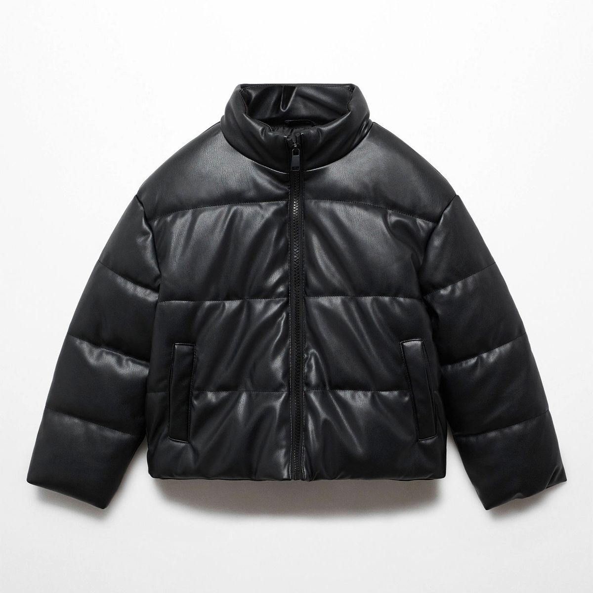 MANGO KIDS - Parka Acolchado Efecto Piel Niña Mango Kids