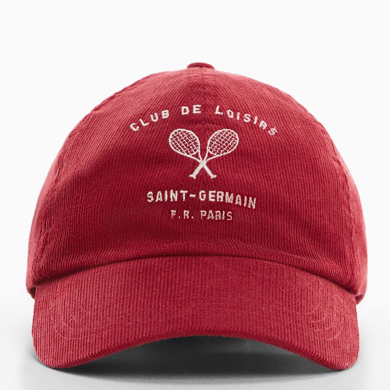 MANGO TEEN - Gorra Pana Bordado Mujer Mango Teen