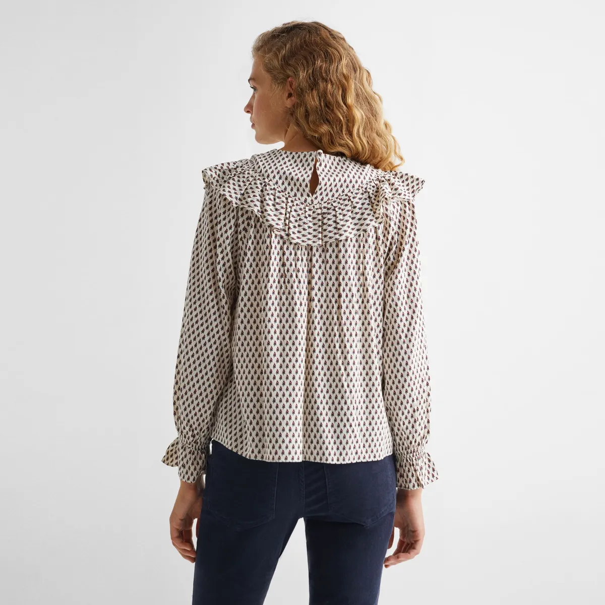 MANGO TEEN - Blusa Estampado Volantes Mujer Mango Teen