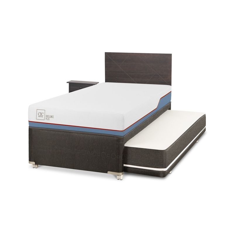 CIC - Diván Excellplus 1.5 Plazas CIC + Respaldo + Velador