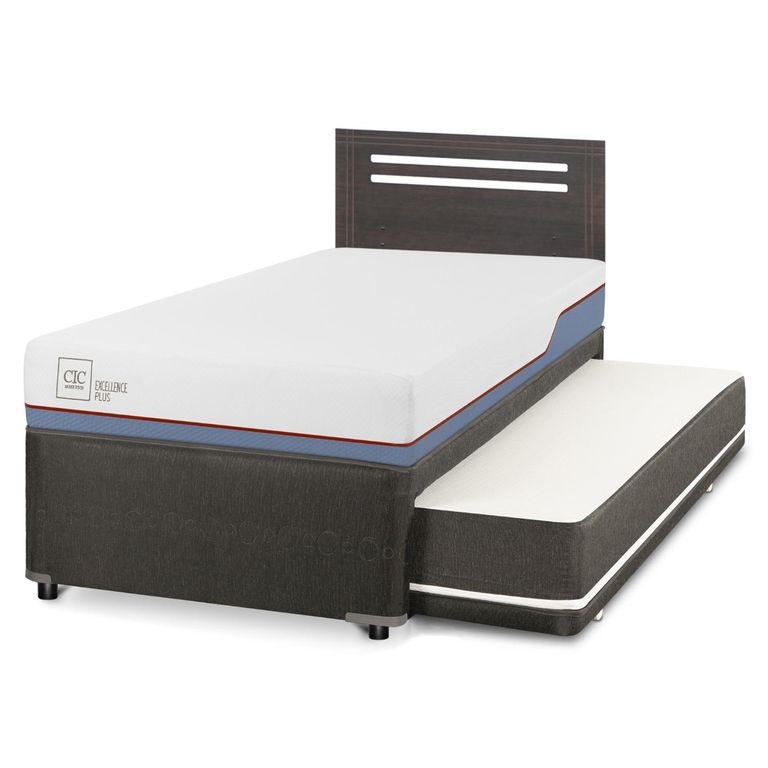 Cama Nido Excellence Plus 1.5 Plazas x 2.00 mt + Respaldo