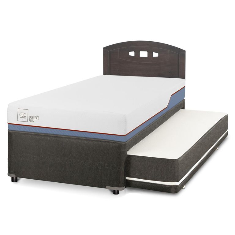 Cama Nido Excellence Plus 1.5 Plazas x 2.00 mt + Respaldo