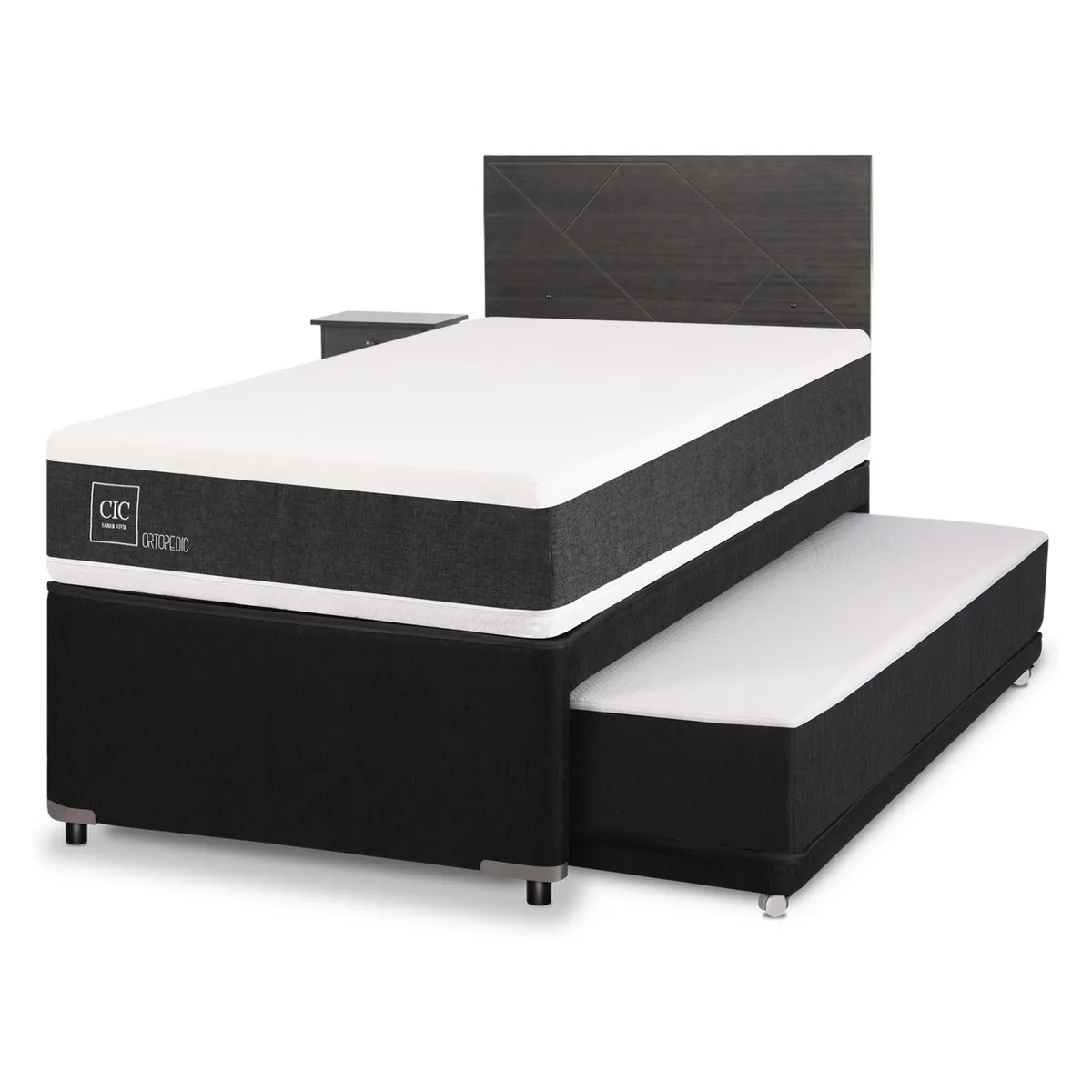 CIC - Diván Ortopedic 1.5 Plazas + Respaldo + Velador CIC