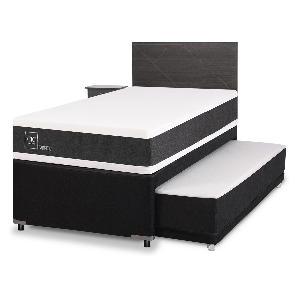 CIC - Diván Ortopedic 1.5 Plazas + Respaldo + Velador CIC