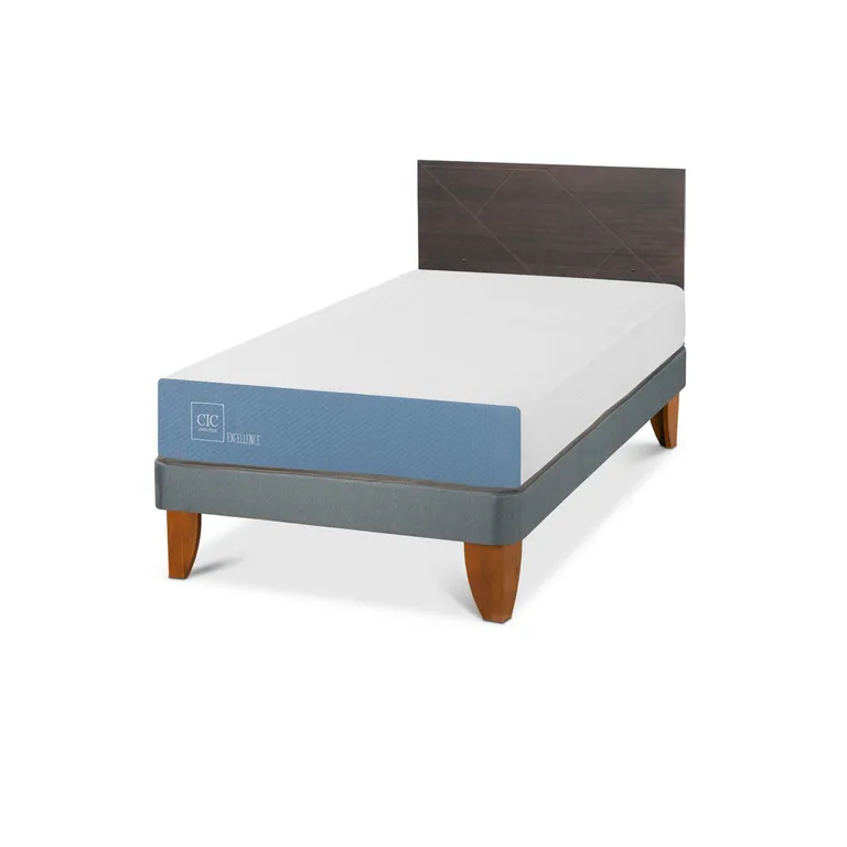CIC Cama Europea Excellence Plus 1.5 Plazas x 2.00 mt + Respaldo