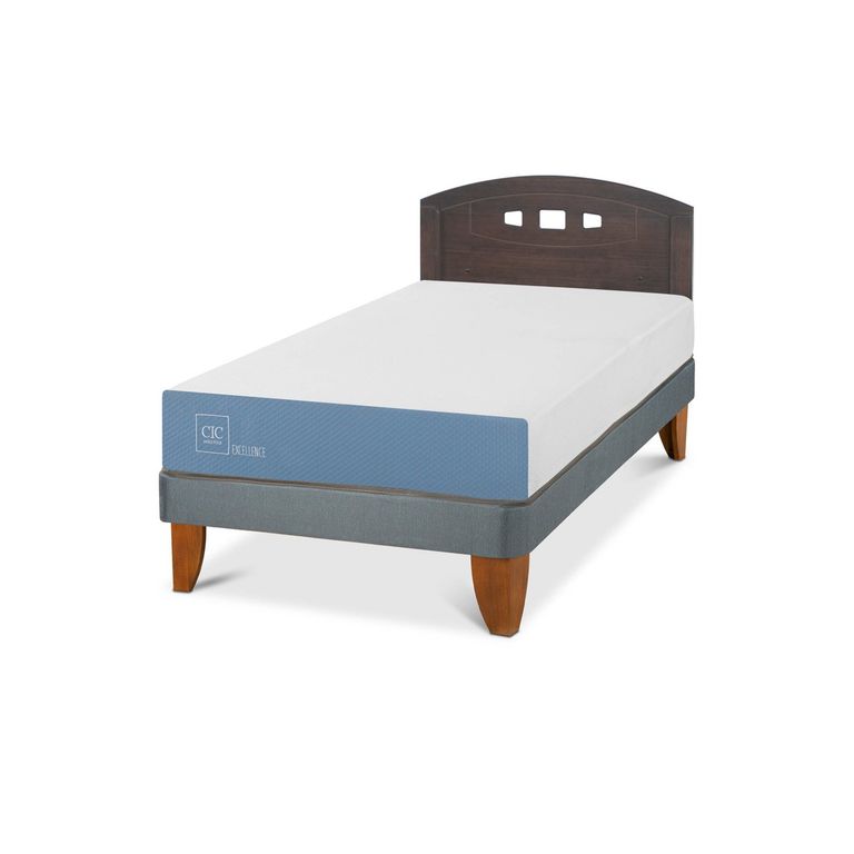 Cama Europea Excellence Plus 1.5 Plazas x 2.00 mt + Respaldo