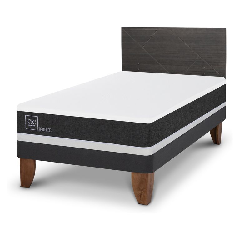 CIC Cama Europea Ortopedic 1.5 Plazas + Respaldo