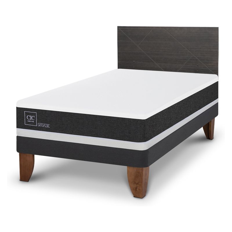 CIC - Cama Europea Ortopedic 1.5 Plazas + Respaldo Cic