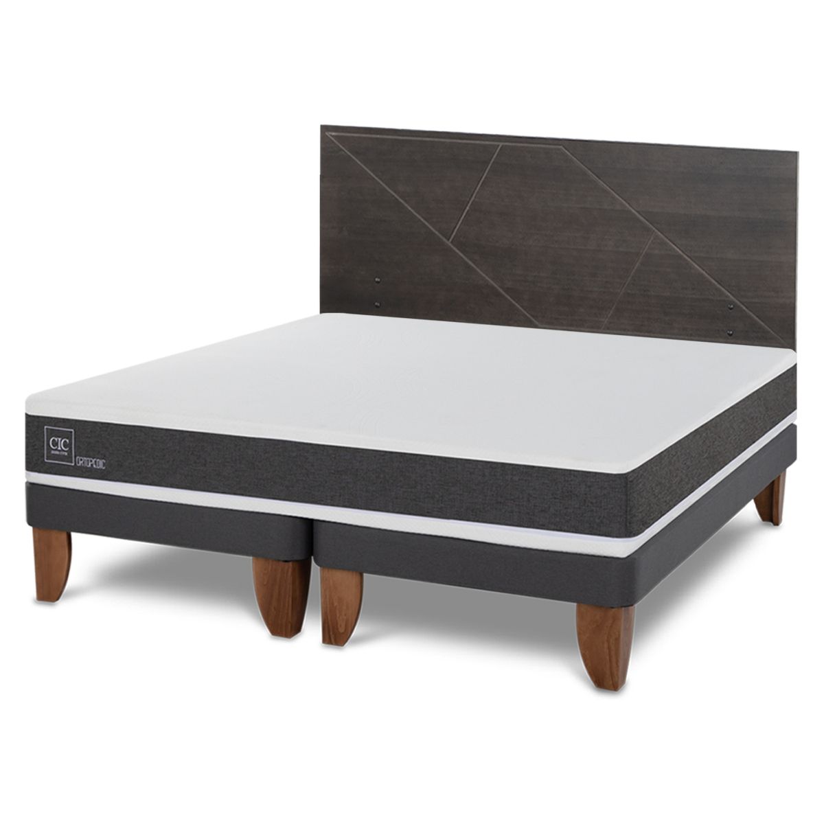 CIC - Cama Europea Ortopedic King + Respaldo Cic