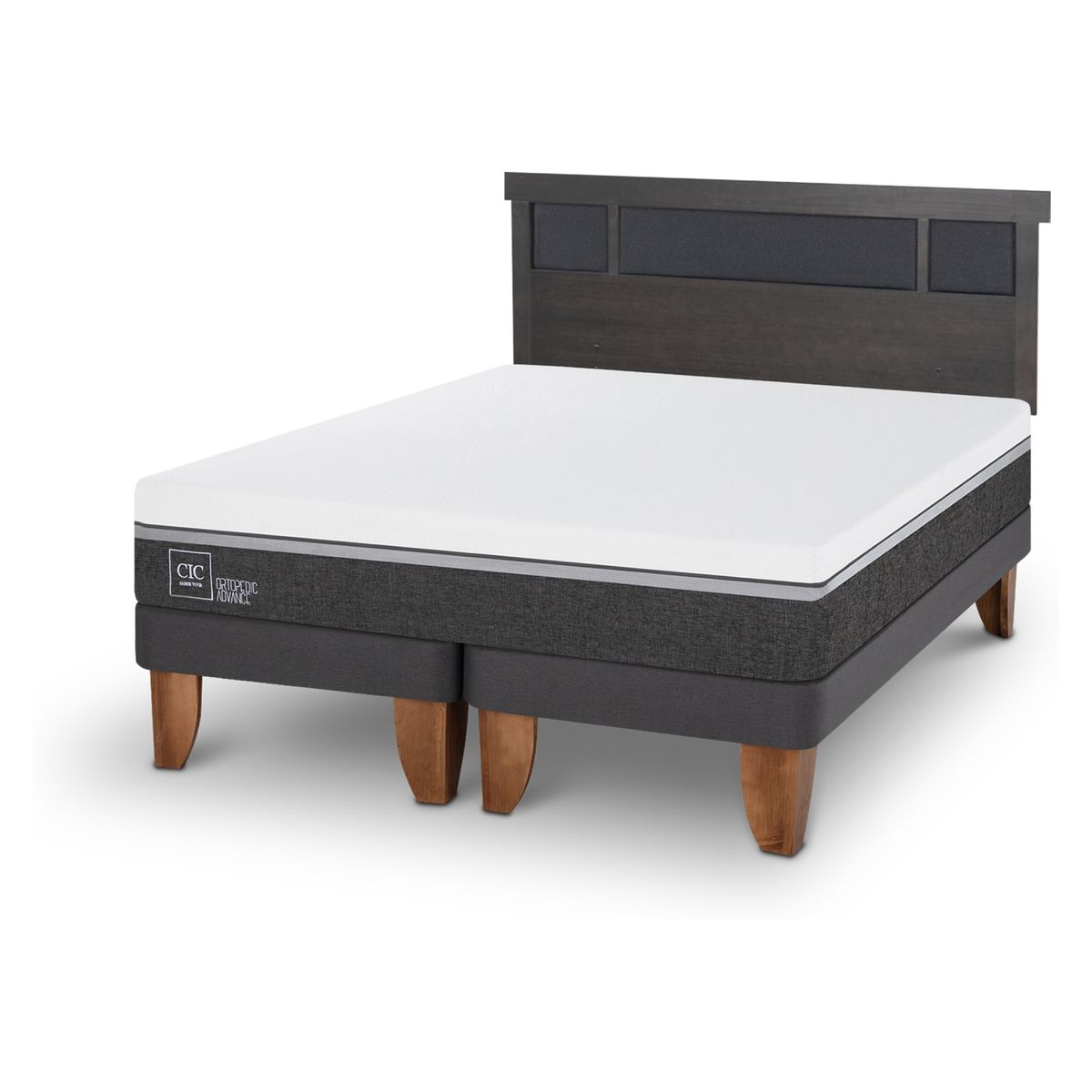 CIC - Cama Europea Ortopedic King + Respaldo Cic