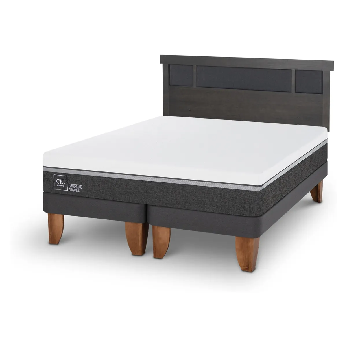 CIC - Cama Europea Ortopedic King + Respaldo Cic