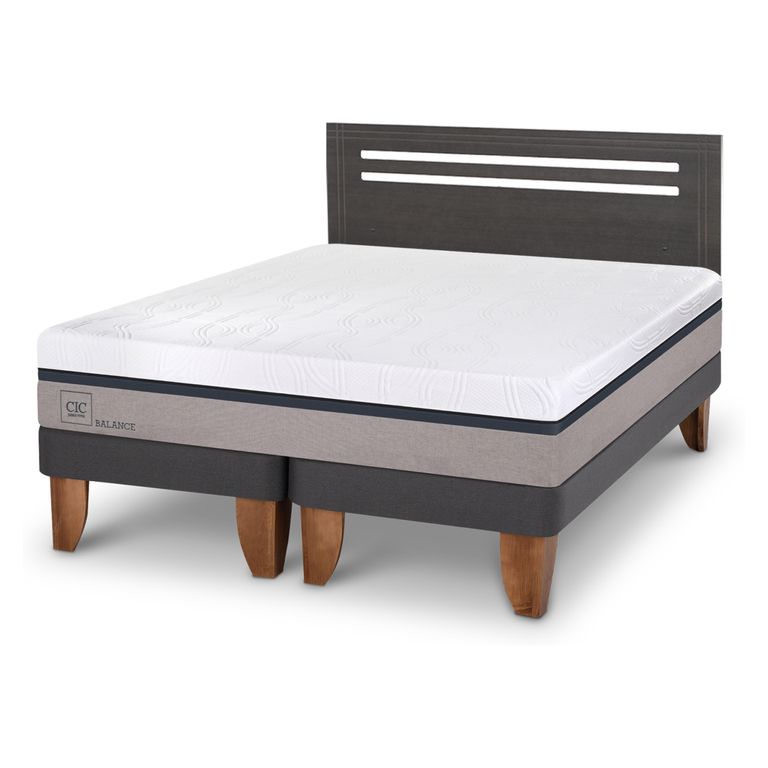 CIC Cama Europea Balance 2 Plazas + Respaldo