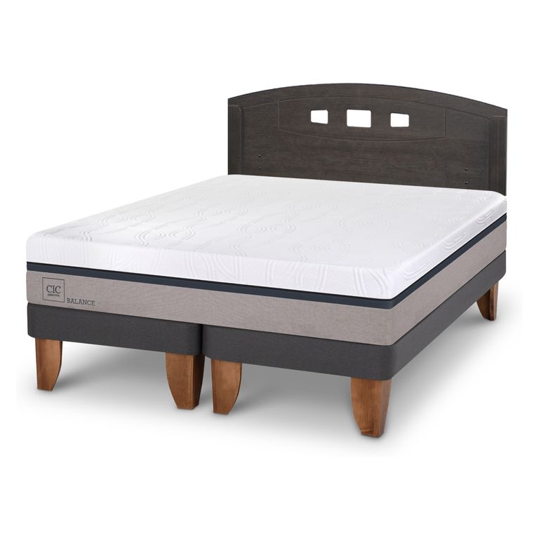 CIC Cama Europea Balance 2 Plazas + Respaldo
