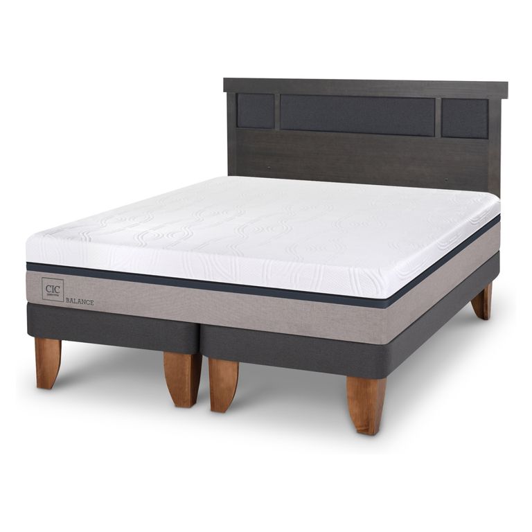 CIC Cama Europea Balance King + Respaldo