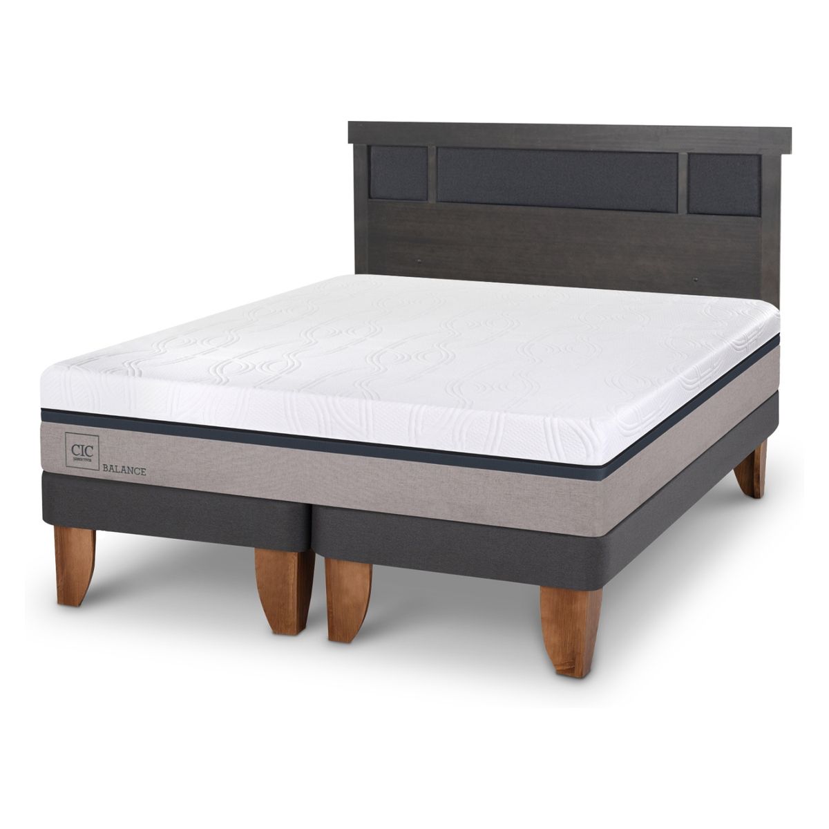CIC - Cama Europea Balance King + Respaldo Cic