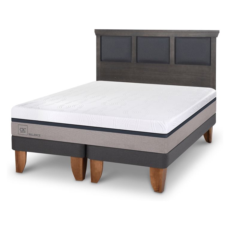 CIC Cama Europea Balance King + Respaldo