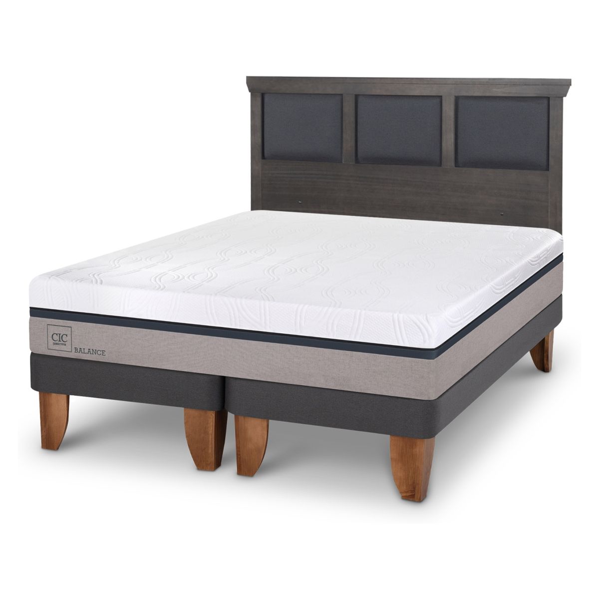 CIC - Cama Europea Balance King + Respaldo Cic