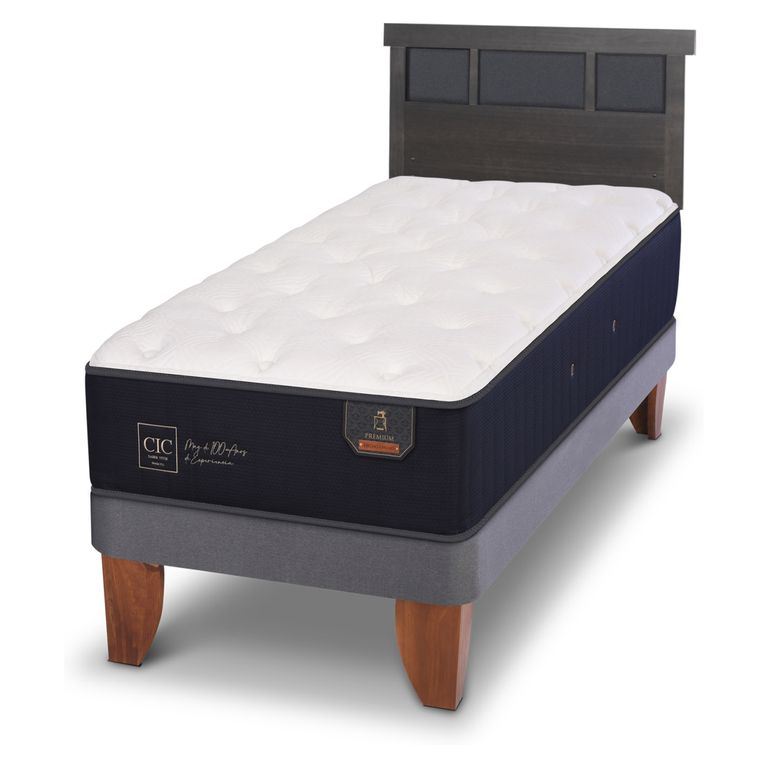 CIC Cama Europea Premium 1.5 Plaza + Respaldo