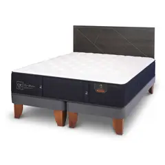 CIC - Cama Europea 2 Plazas Premium 150X200 Cm Base Dividida + Respaldo