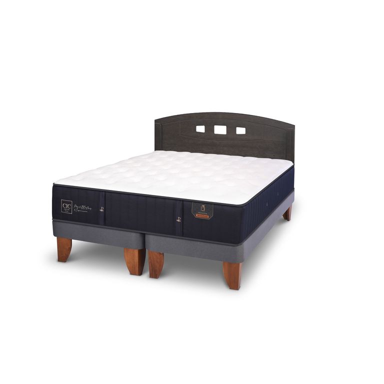 CIC Cama Europea Premium 2 Plazas + Respaldo