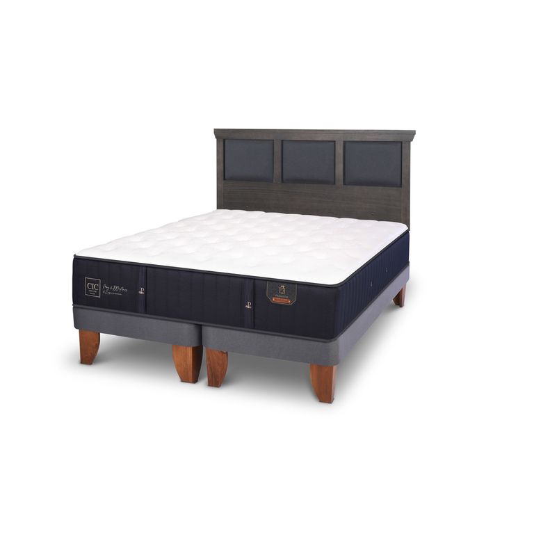 CIC Cama Europea Premium 2 Plazas + Respaldo