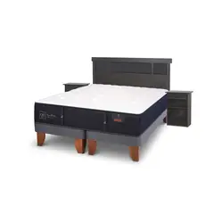 CIC - Cama Europea Premium King + Respaldo + 2 Veladores