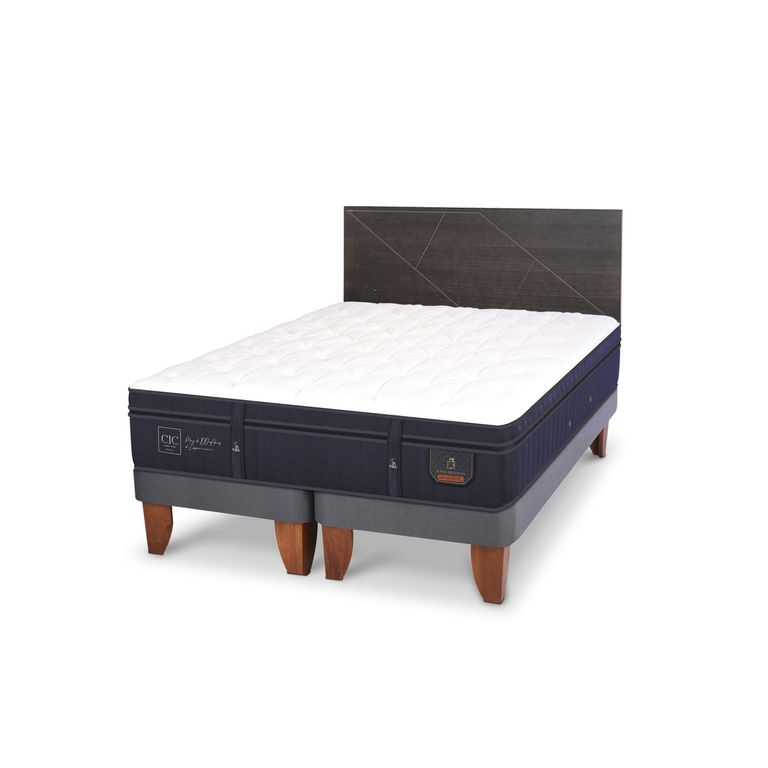 CIC Cama Europea Super Prem King + Respaldo