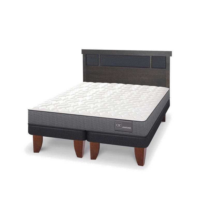 CIC - Cama Europea Anatomic 2 Plazas + Respaldo Cic
