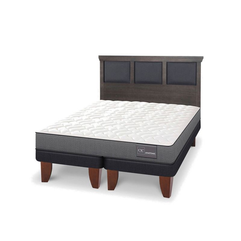 CIC - Cama Europea Anatomic 2 Plazas + Respaldo Cic