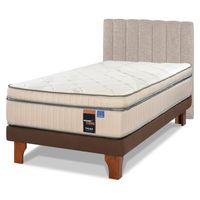 Cama Europea Maximo Cobre 1.5 Plazas + Respaldo
