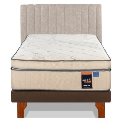 Imagen 2 del producto Cama Europea Maximo Cobre 1.5 Plazas + Respaldo