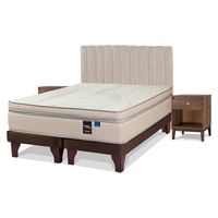 Cama Europea Maximo Cobre King + Respaldo Incluye 2 Veladores