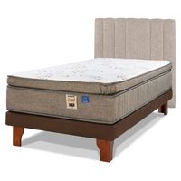 Cama Europea Terra Cobre 1.5 Plazas + Respaldo