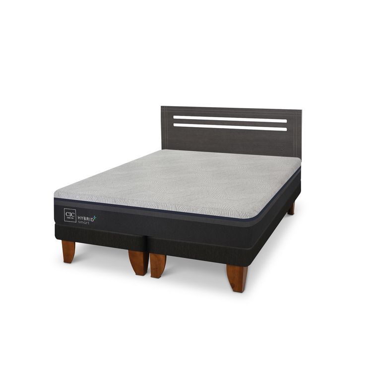CIC Cama Europea Hybrid Plus 2 Plazas + Respaldo