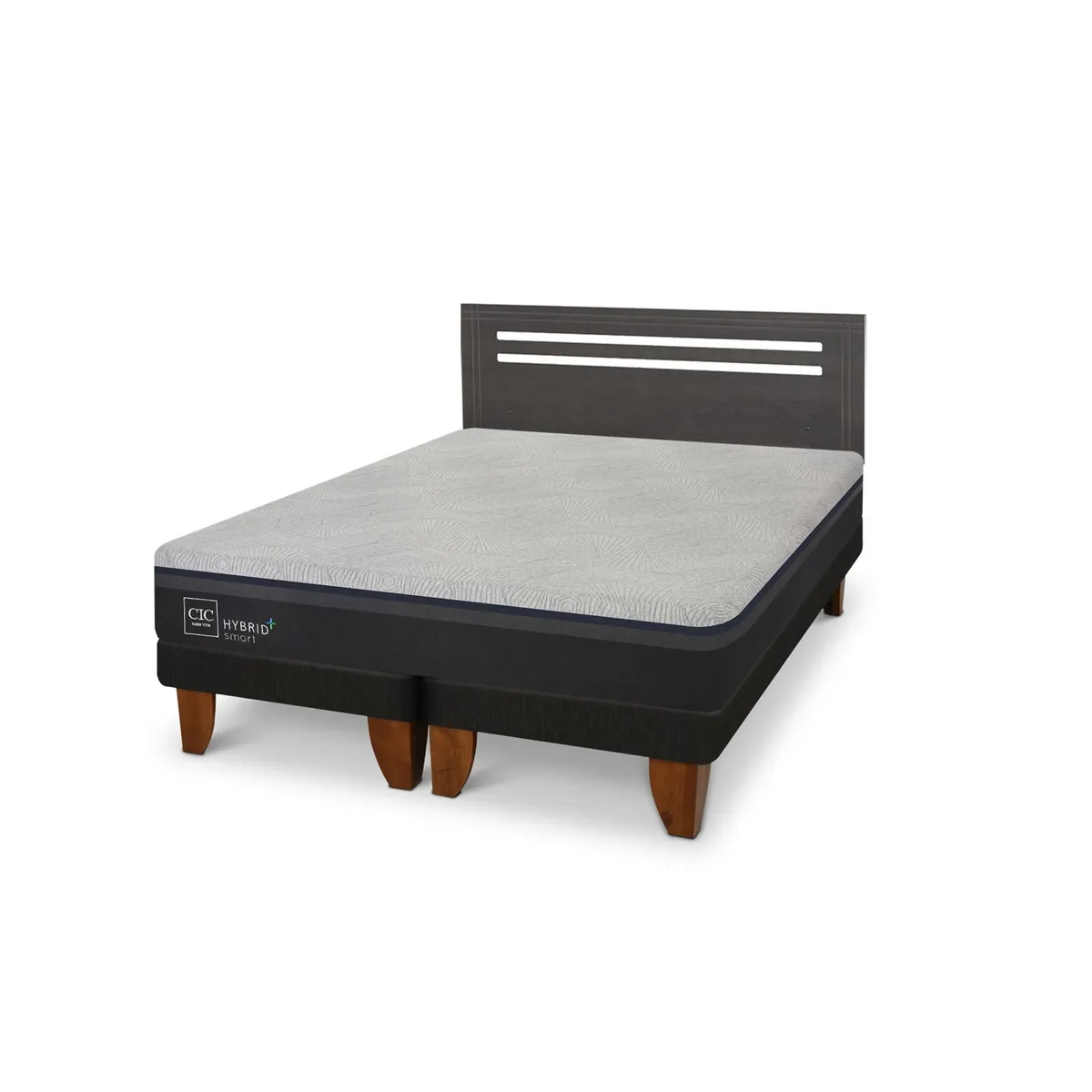 CIC - Cama Europea Hybrid Plus 2 Plazas + Respaldo Cic