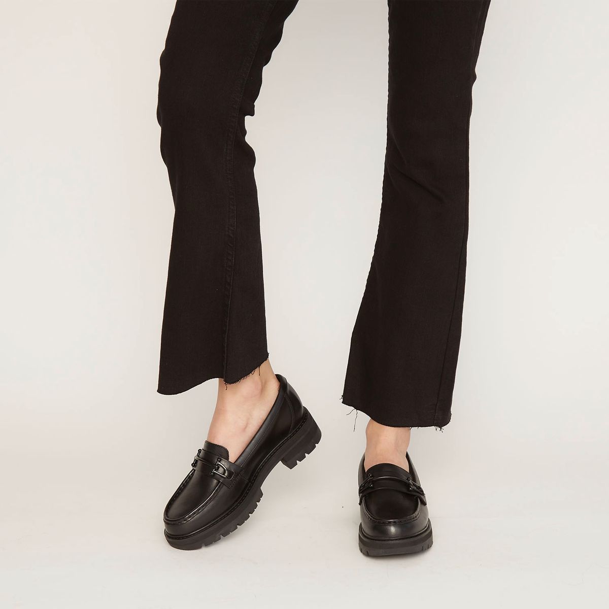 CLARKS - Mocasín Mujer Cuero Negro Clarks