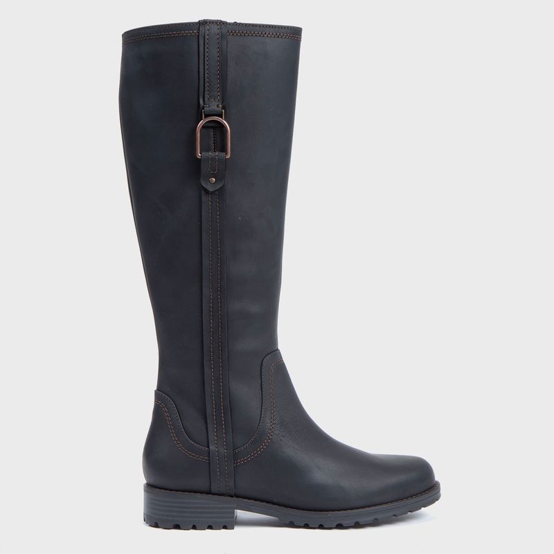 CLARKS - Bota Mujer Cuero Negro Clarks