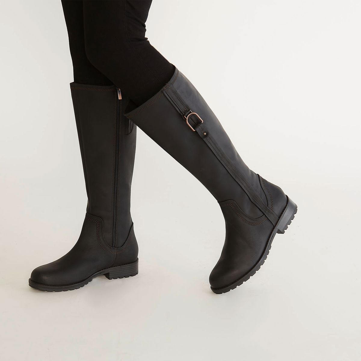 CLARKS - Bota Mujer Cuero Negro Clarks