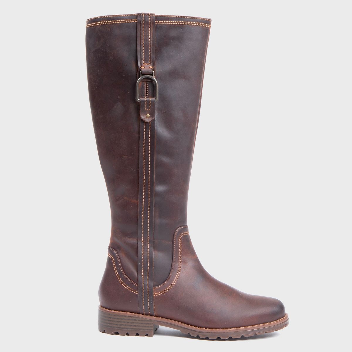 CLARKS - Bota Mujer Cuero Café Clarks