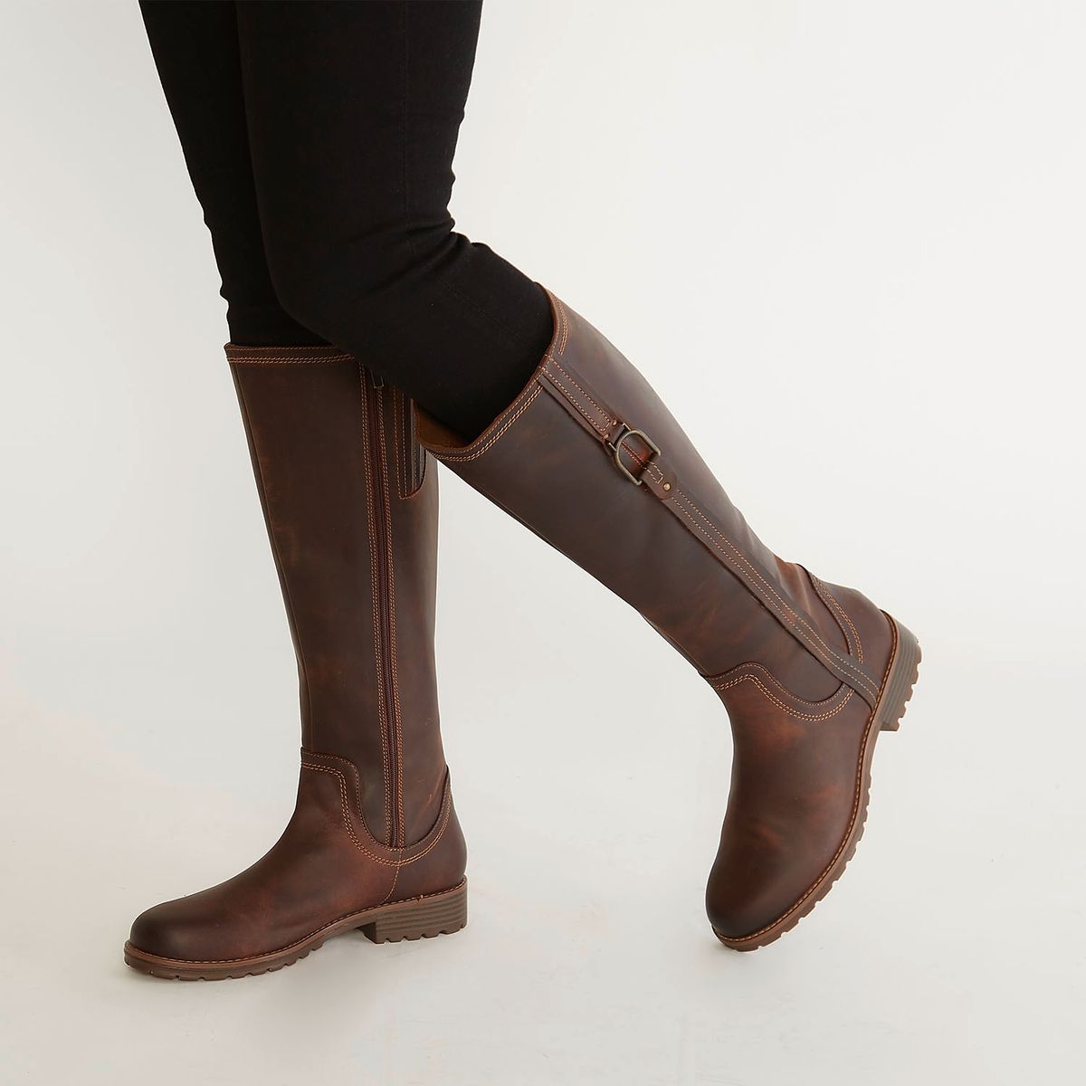 CLARKS - Bota Mujer Cuero Café Clarks