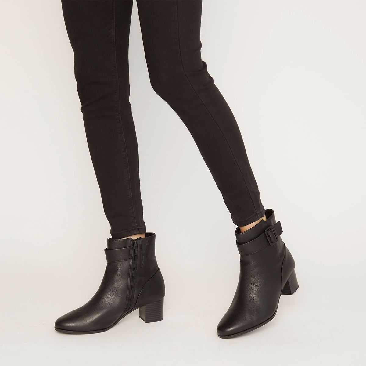 CLARKS - Botín Mujer Cuero Negro Clarks