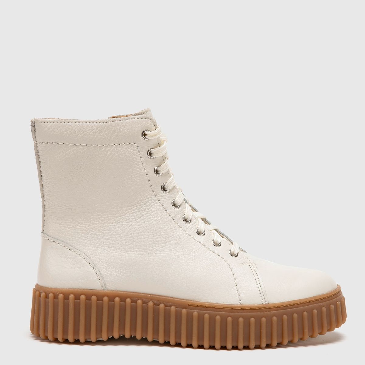 CLARKS - Botín Mujer Cuero Blanco Clarks