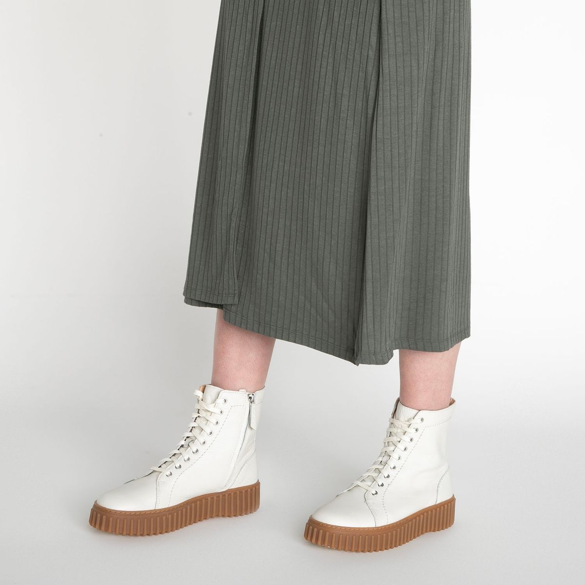 CLARKS - Botín Mujer Cuero Blanco Clarks