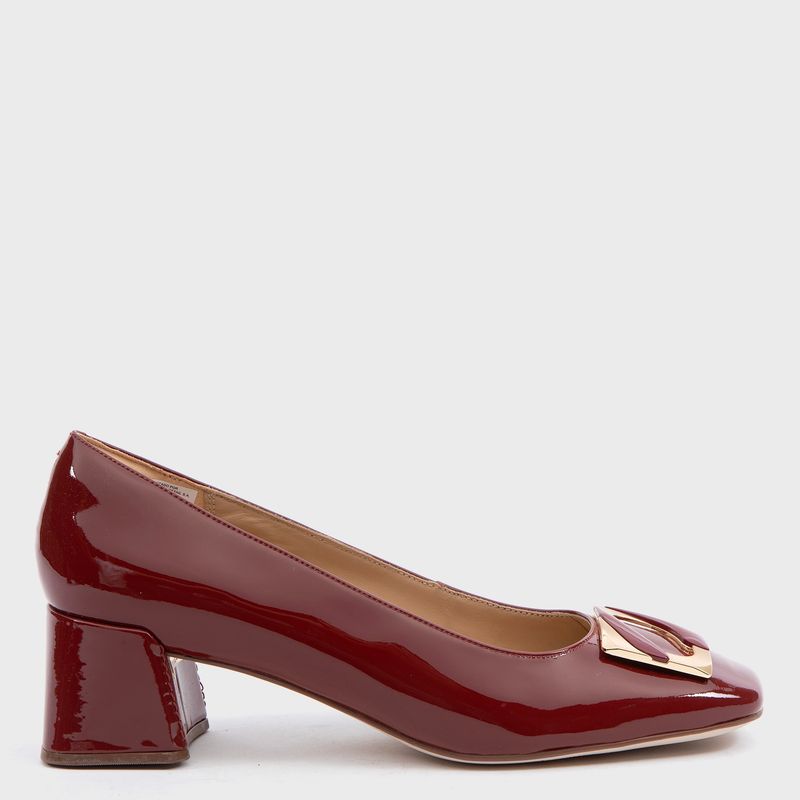 CLARKS - Ballerina Mujer Cuero Burdeo Clarks