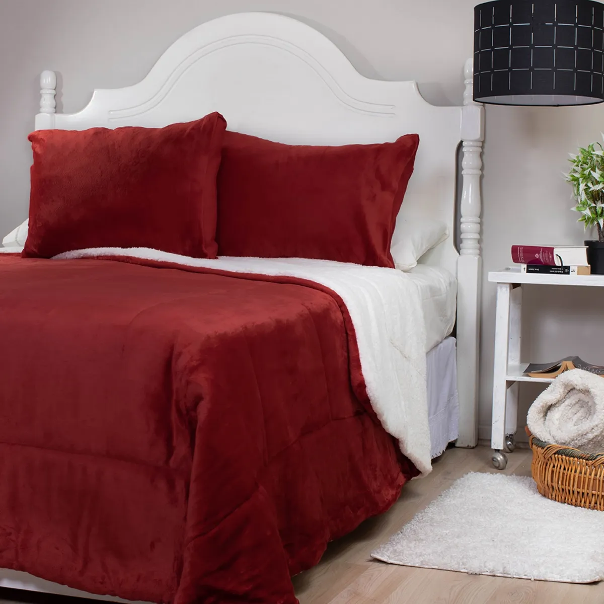 DORAL - Cubrecama Liso Sherpa Flanel Doral