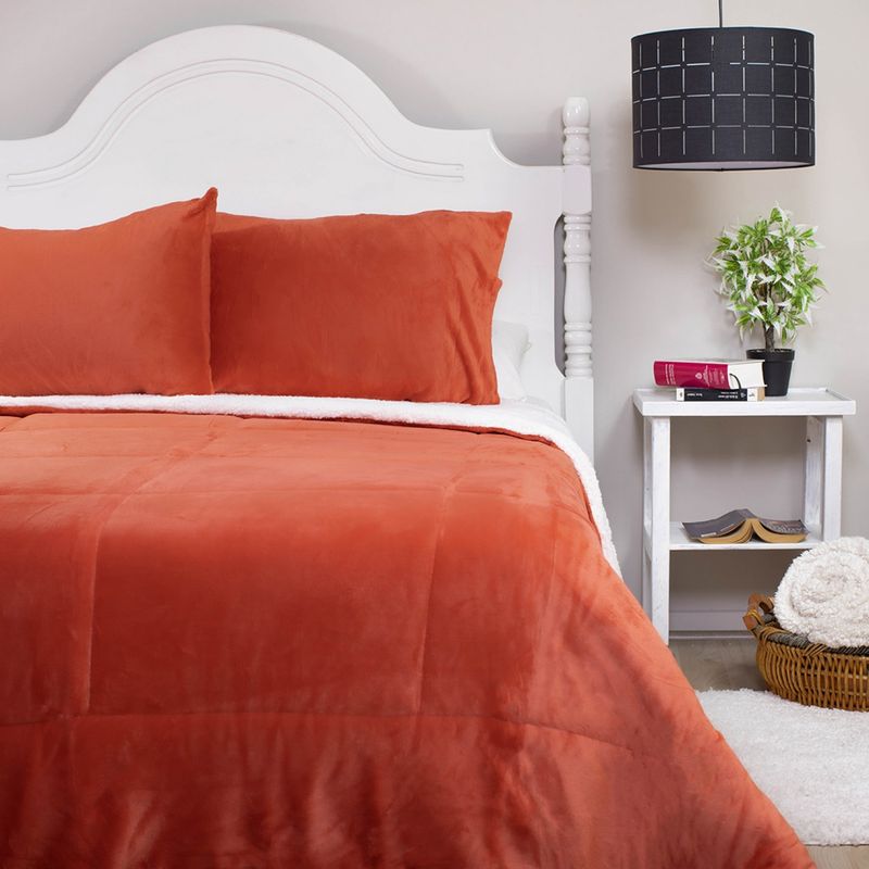 DORAL - Cubrecama Liso Sherpa Flanel Doral