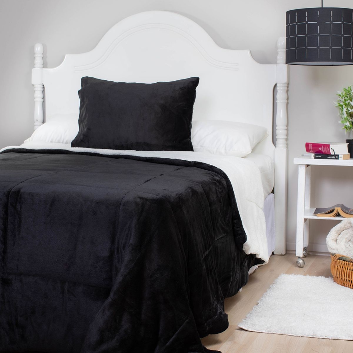 DORAL - Cubrecama Liso Sherpa Flanel Doral