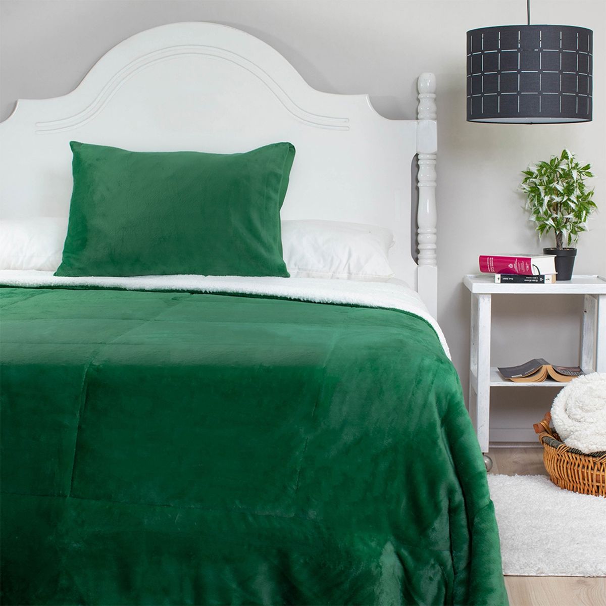 DORAL - Cubrecama Liso Sherpa Flanel Doral